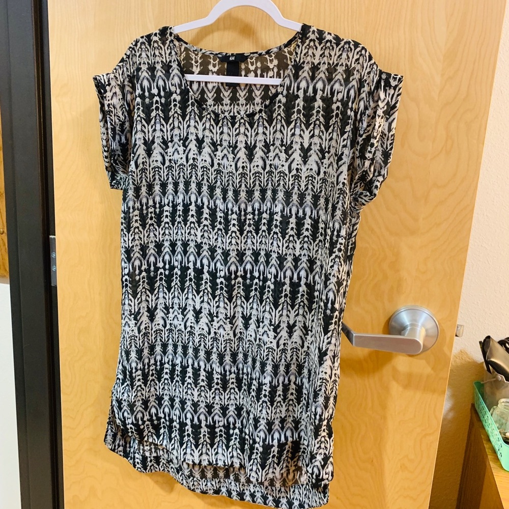 H&M Sheer dress/oversized shirt.
